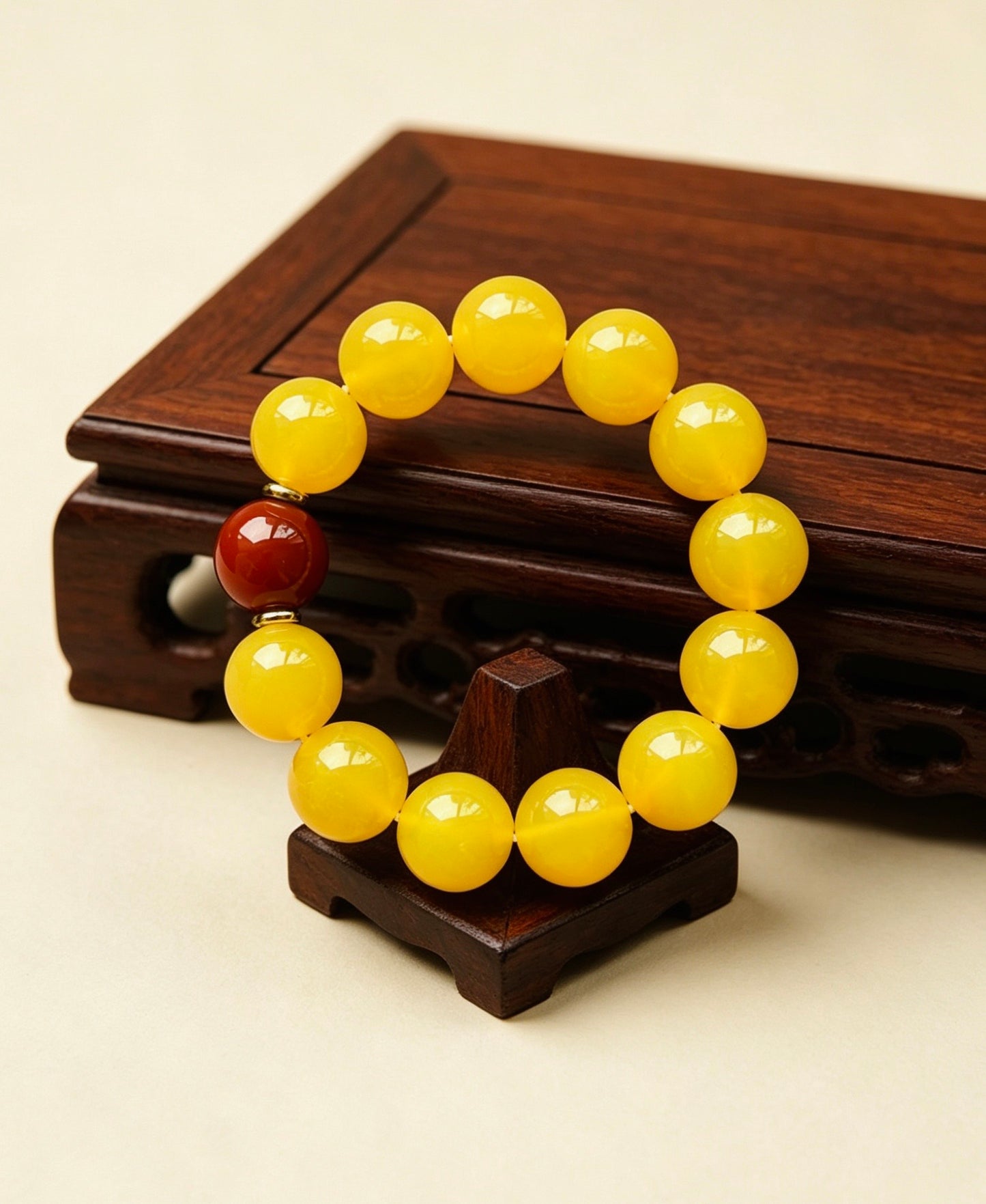 Amoria Yellow Agate Awakening Energy Bracelet 12mm | Boosts decisiveness · Unlocks inner potential · Opens the energy field for breakthrough success