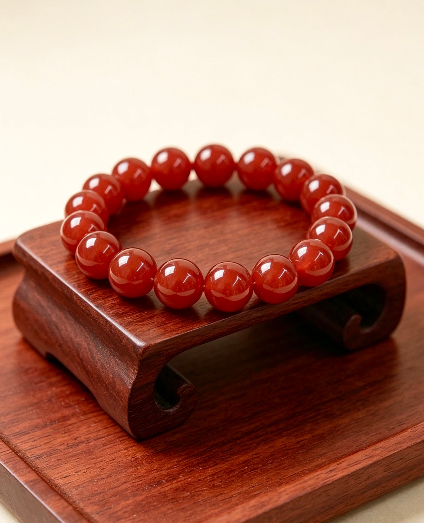 Amoria Red Carnelian Energy Bracelet 14mm | Ignite Your Passion · Boost Your Presence · Awaken Your Inner Power