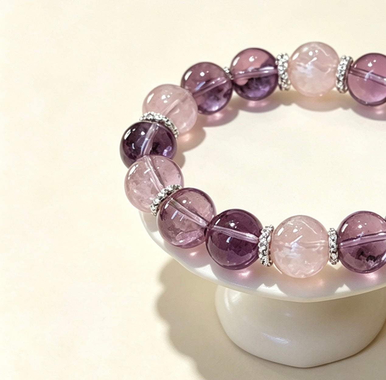 Amoria 12mm Amethyst Crystal Bracelet | Intuition, Creative Vision & Inspired Living