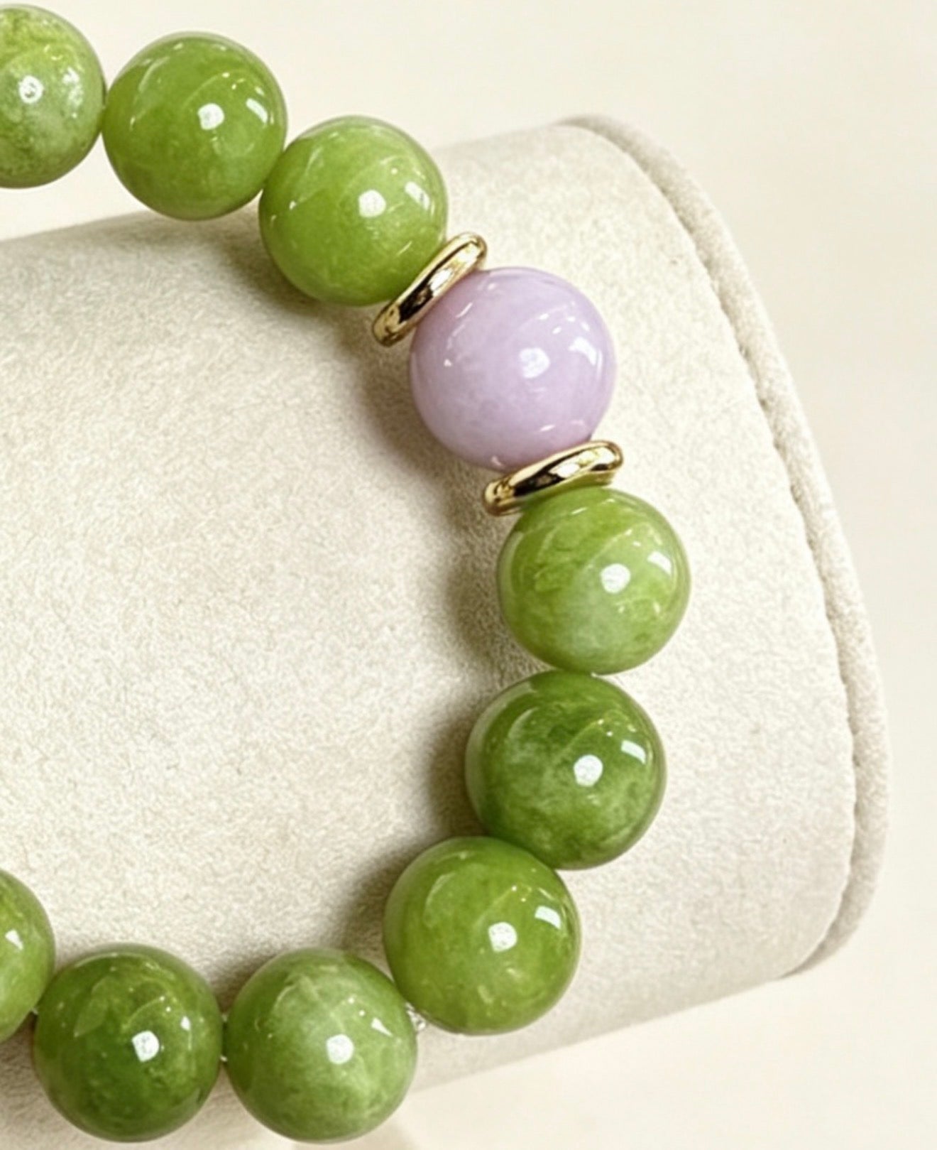 Amoria 12mm Peridot Crystal Bracelet | Abundance Mindset, Confidence & Opportunity Attraction