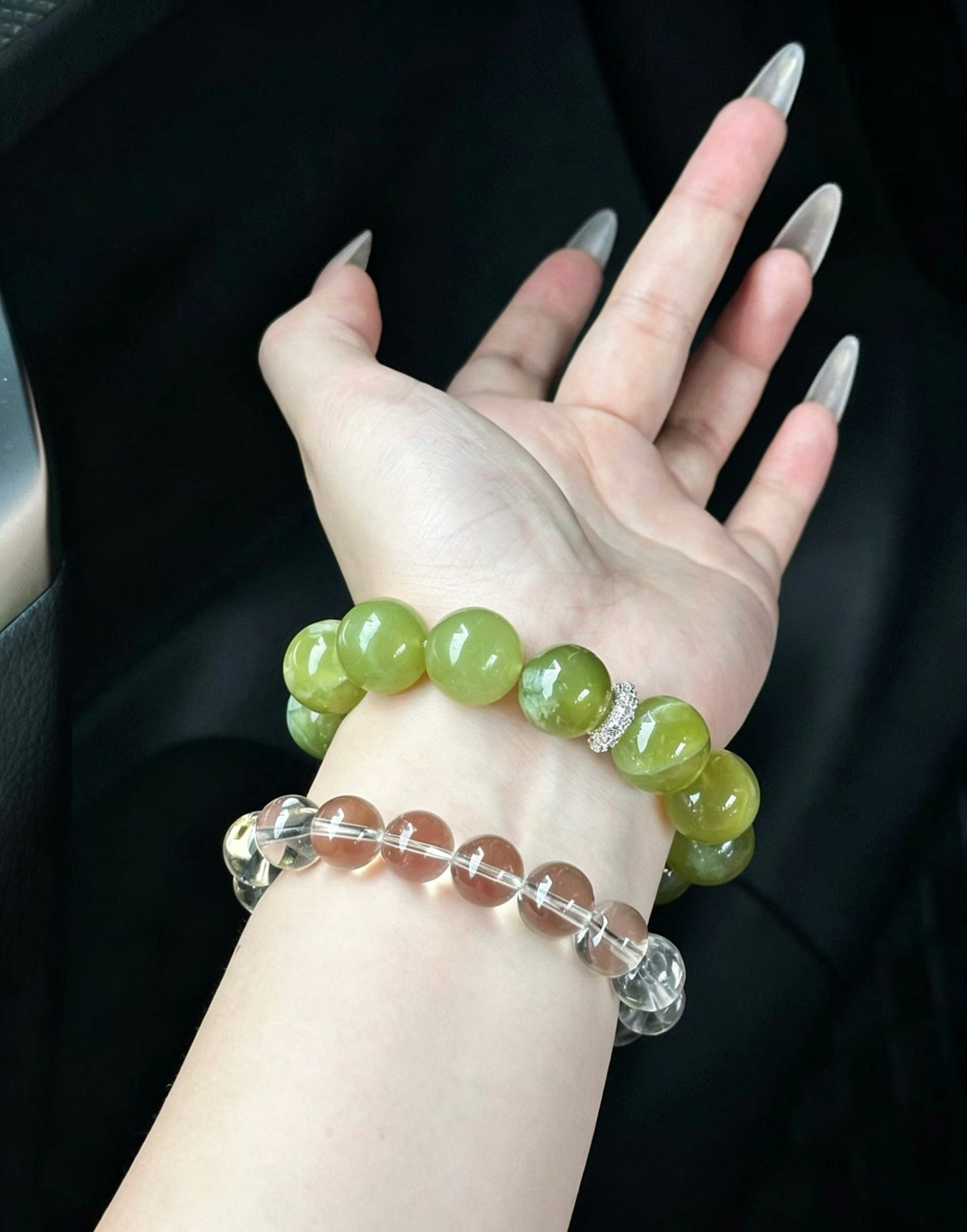 Amoria Natural Grape Quartz 13mm–14mm Single-Strand Bracelet: Attracts Benefactors and Boosts Career · Unlocks Opportunities · Enhances Your Luck