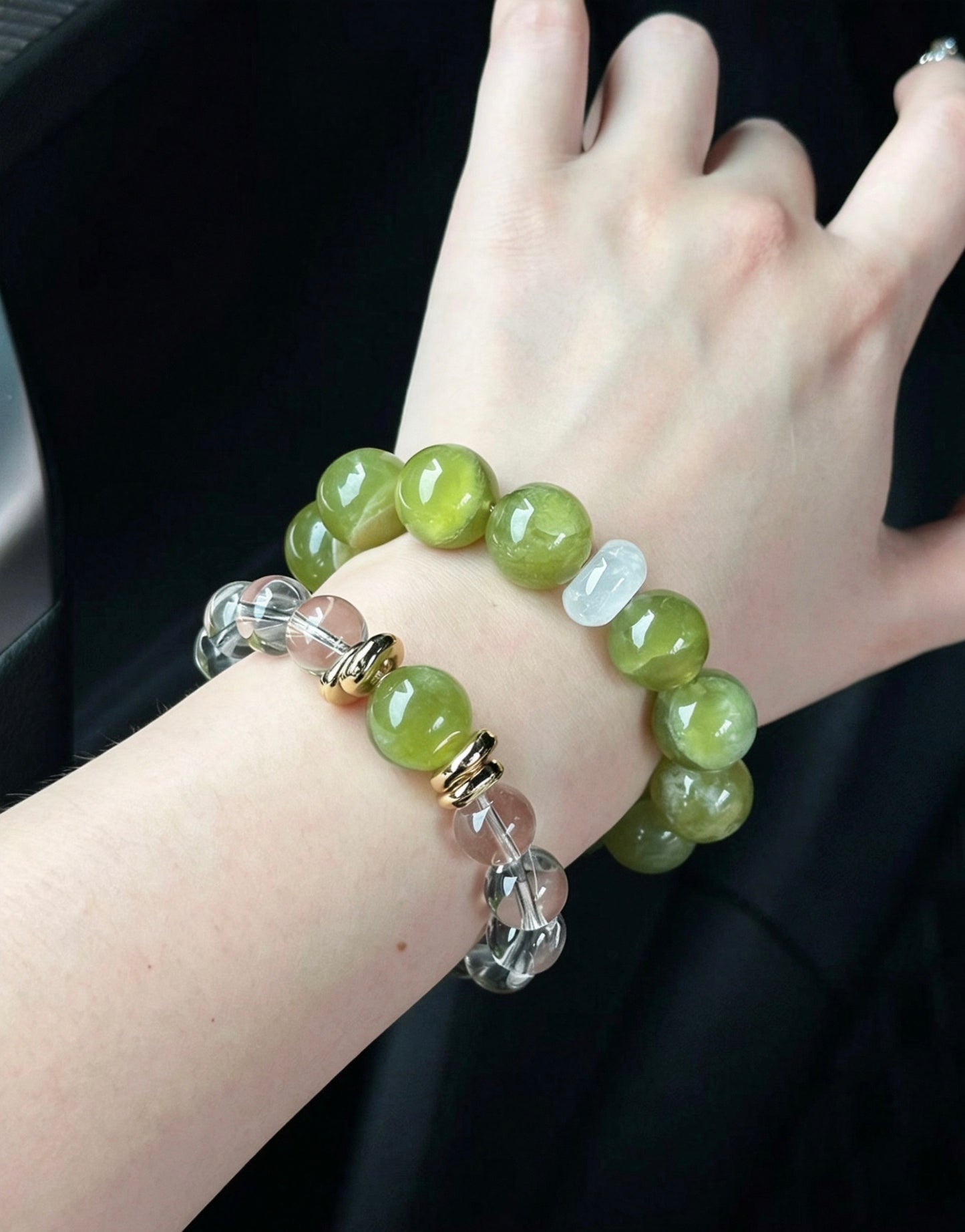 Amoria Natural Grape Quartz 13mm–14mm Single-Strand Bracelet: Attracts Benefactors and Boosts Career · Unlocks Opportunities · Enhances Your Luck