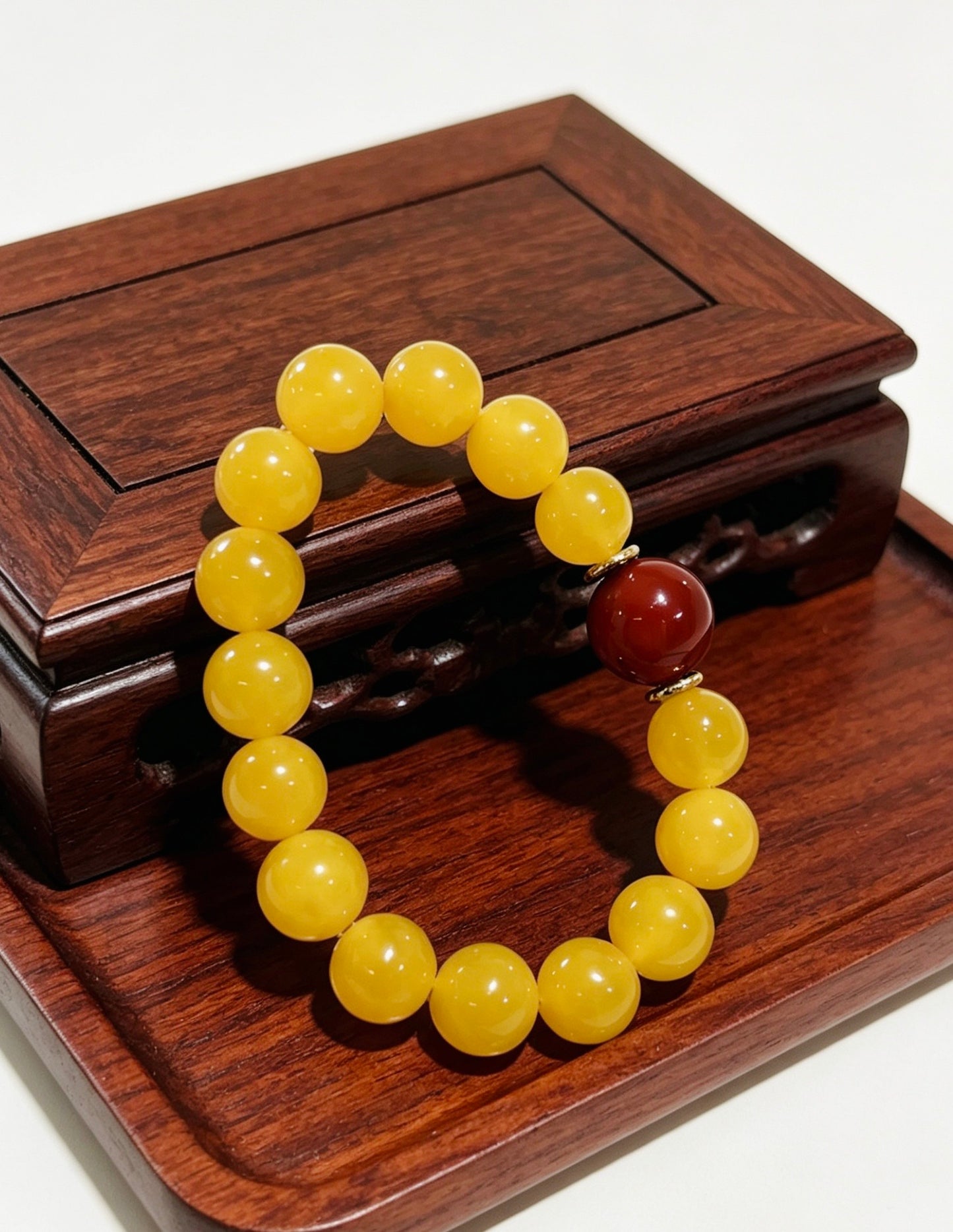 Amoria Yellow Agate Awakening Energy Bracelet 12mm | Boosts decisiveness · Unlocks inner potential · Opens the energy field for breakthrough success