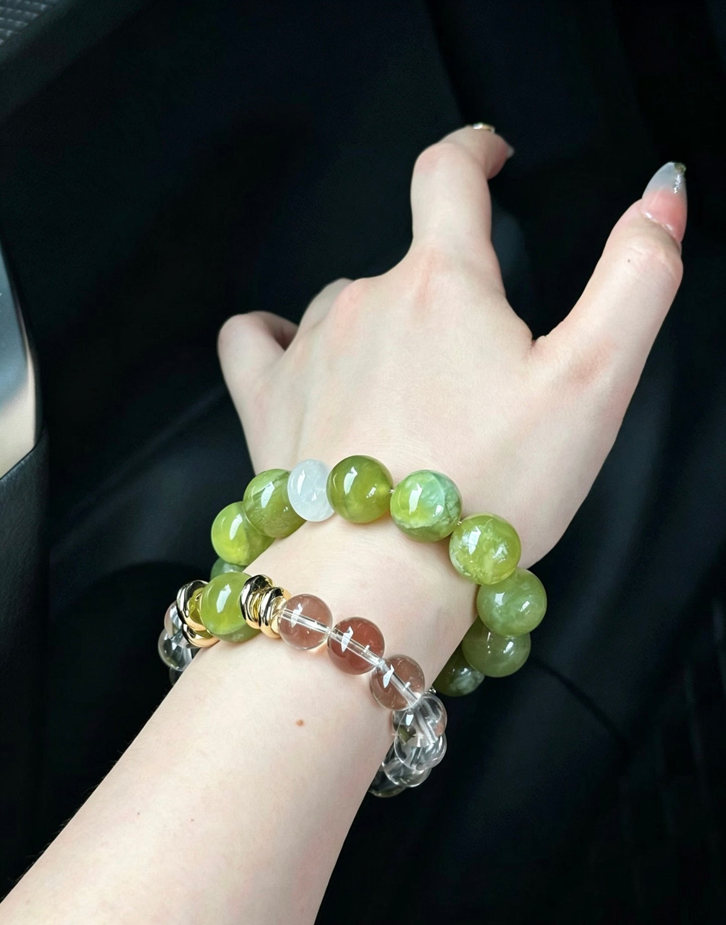 Amoria Natural Grape Quartz 13mm–14mm Single-Strand Bracelet: Attracts Benefactors and Boosts Career · Unlocks Opportunities · Enhances Your Luck