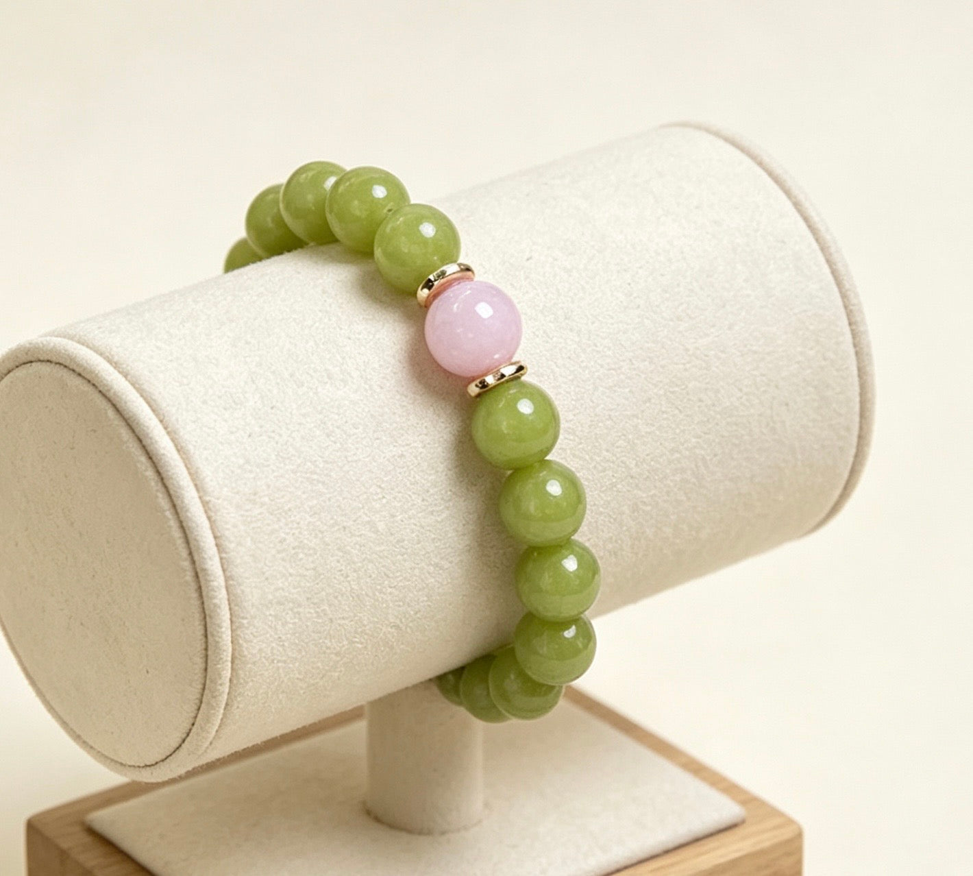Amoria 12mm Peridot Crystal Bracelet | Abundance Mindset, Confidence & Opportunity Attraction
